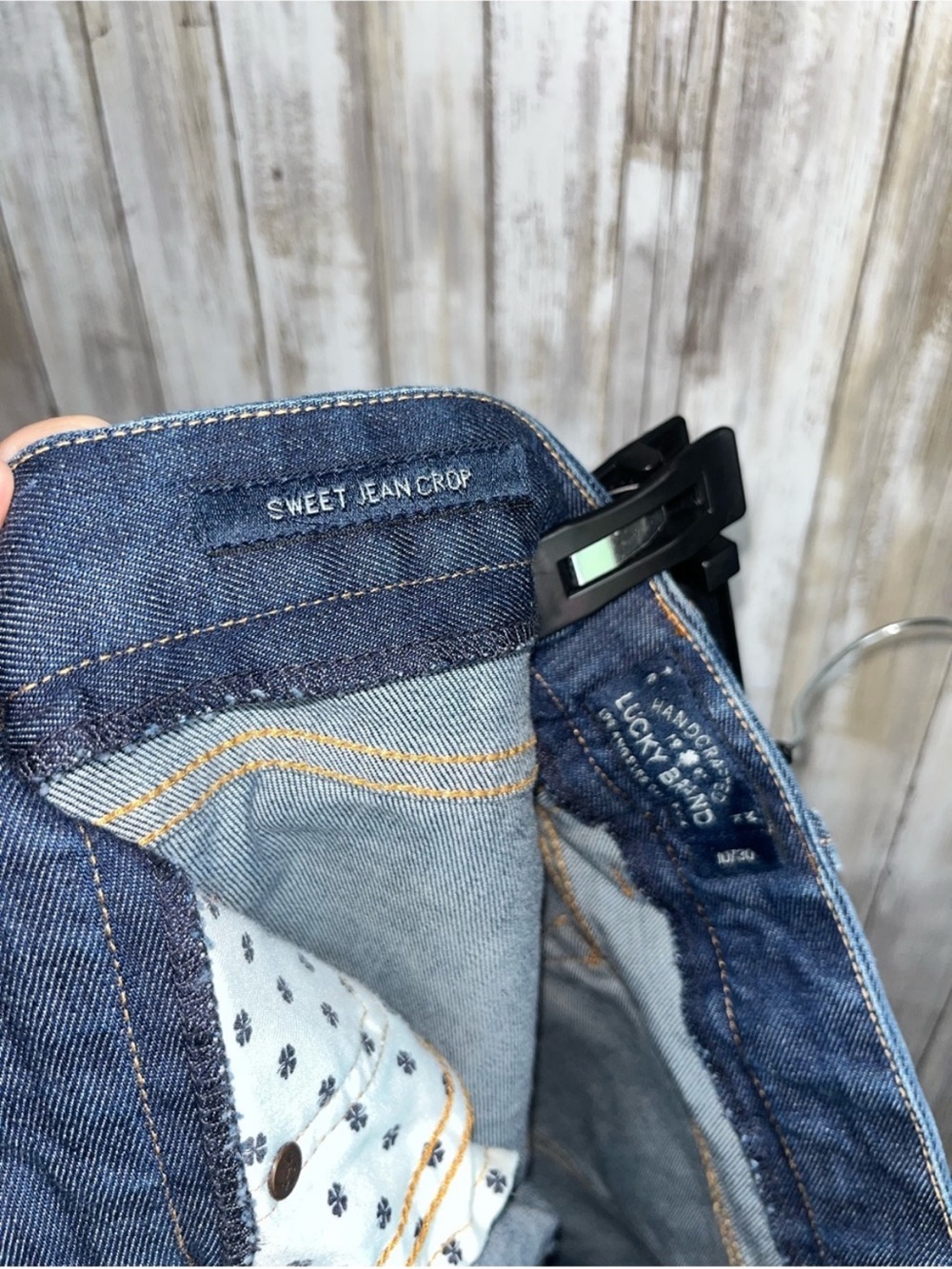 Lucky Brand Sweet Jean Crop Bootcut Jeans 10/30 Dark Wash Stretch Denim - Picture 5 of 6